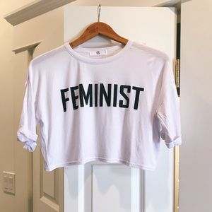 Missguided Feminist Crop T-Shirt
